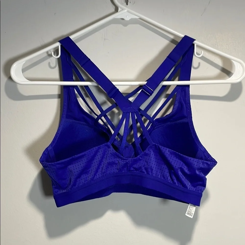 Victoria’s Secret Strappy Sports Bra 34B Blue Padded Wireless Body by Victoria